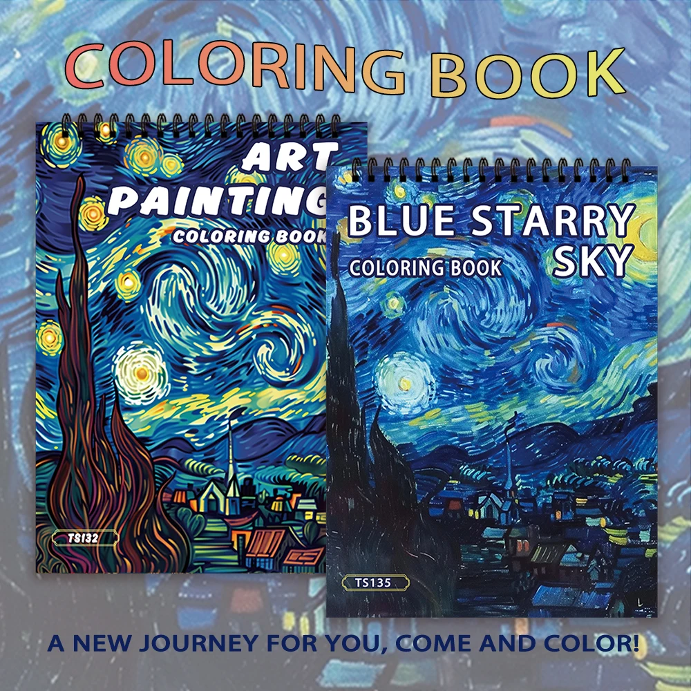 

30 Sheets Spiral Coloring Book, 11.2x 8.3in, 100gsm Thick Paper, For Stress Relief, Halloween Gift, Christmas Gift Options
