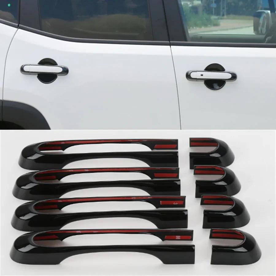 

Fit For Jeep Renegade 2015 2016 ABS 8Pcs/Set Auto Exterior Door Handle Cover Trim Decoration Stickers Car Styling