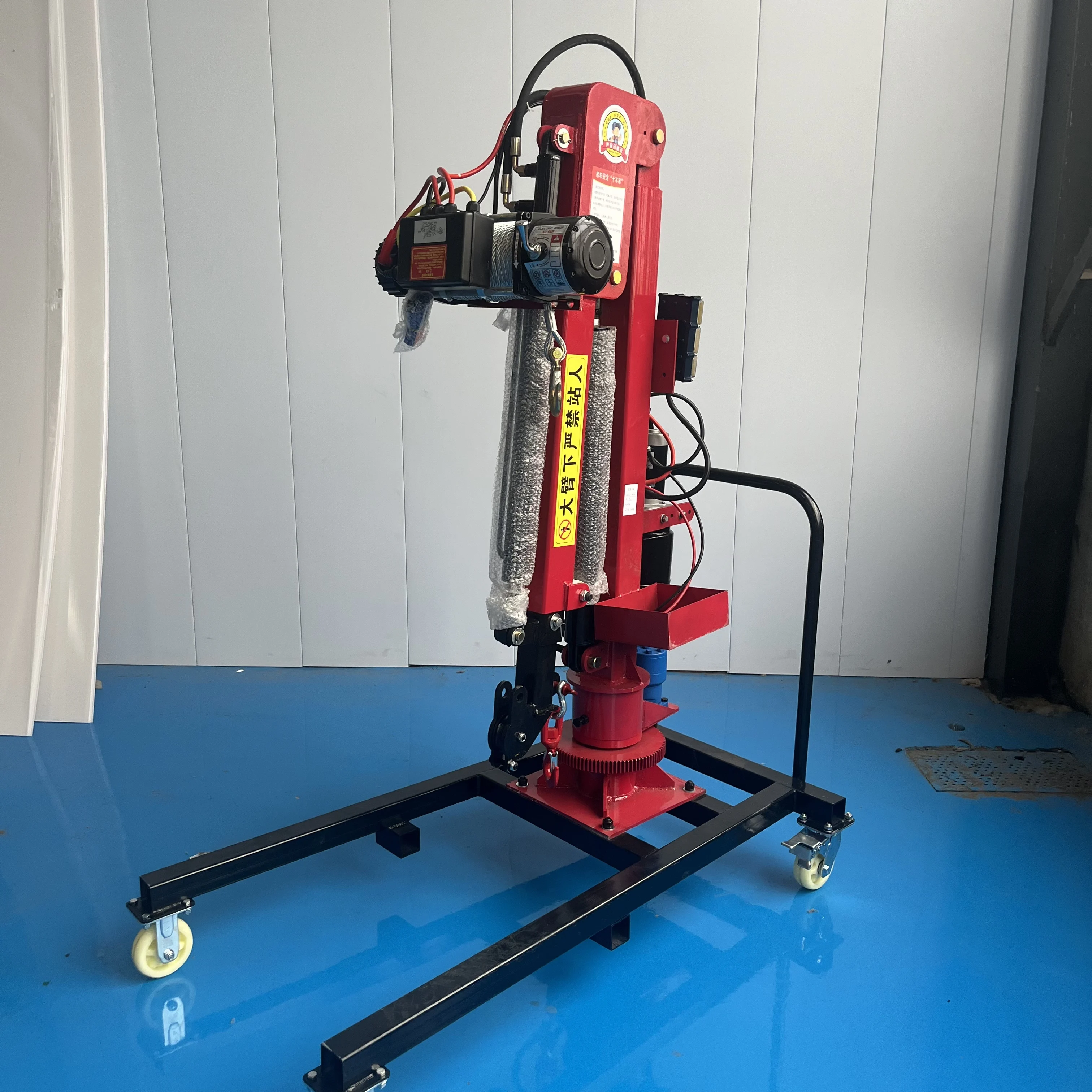 Gold Seller 2-Ton Electric Hydraulic Engine Puller Hoist & Crane Portable with Full Rotation Capability for Home Use Retail Sing