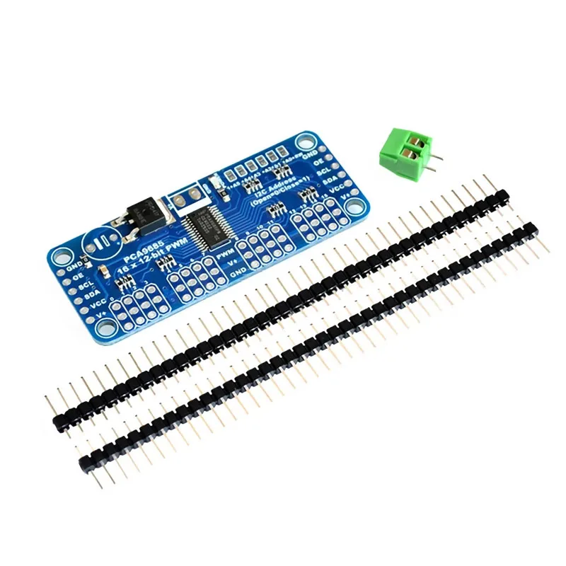 

1-50Pcs 16-way PWM Servo Driver Board PCA9685 12-bit PWM/Servo Driver I2C Module