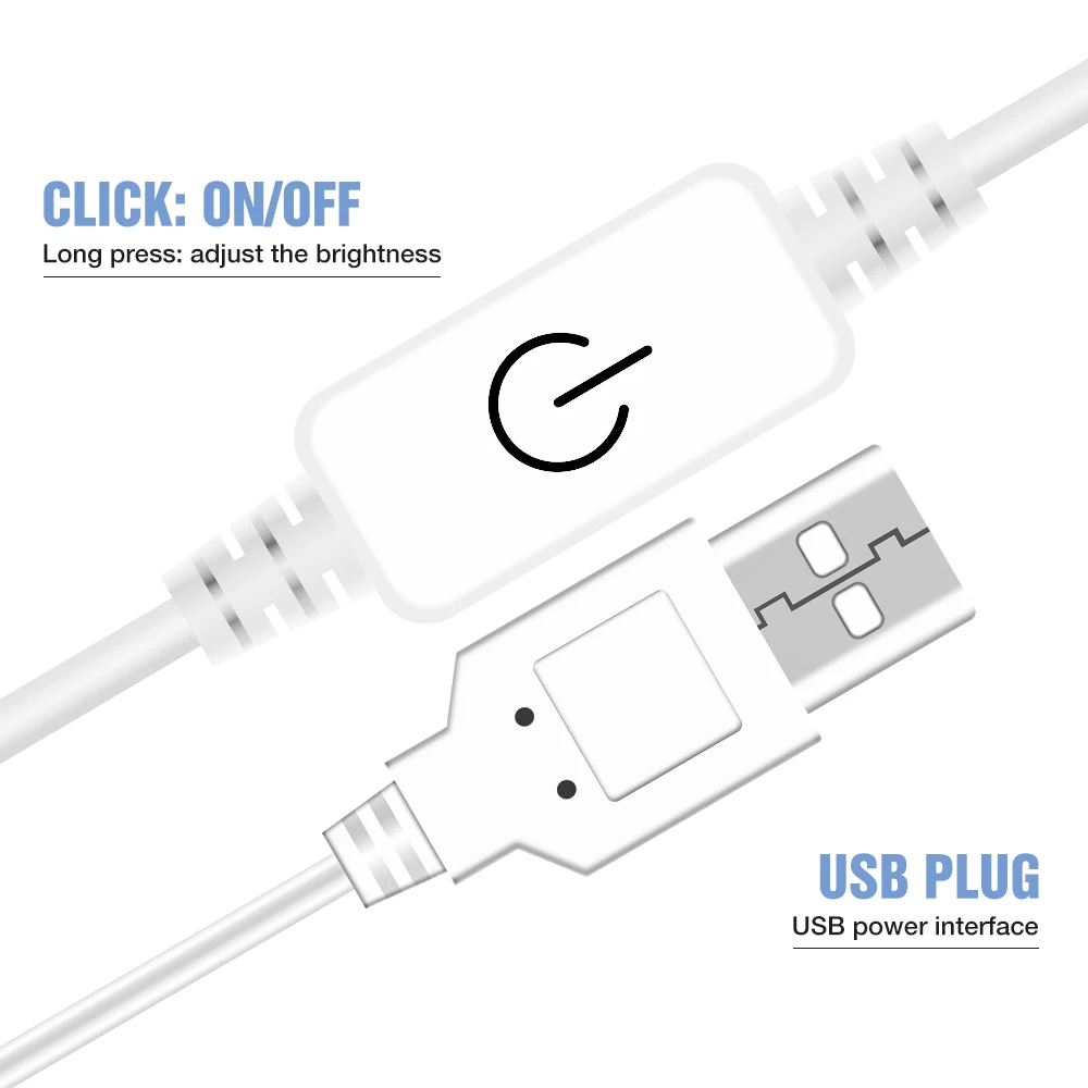 5V Full Spectrum LED Strip Light Dimmable USB Phyto Lamp for Plants Greenhouse Plant Growth Light Hydroponics Flowers Grow Box