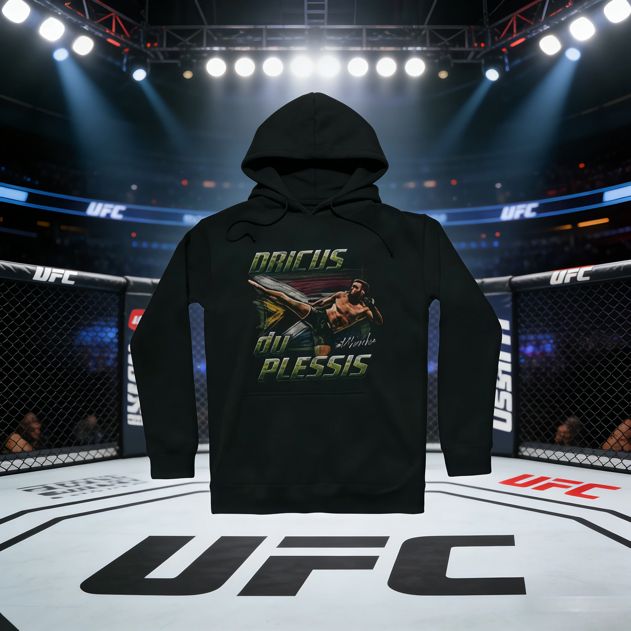 

Толстовка с капюшоном UFC Derek Duplessis 2026, осенне-зимняя, из чистого хлопка, с принтом, дышащая, подходит как мужчинам, так и женщинам