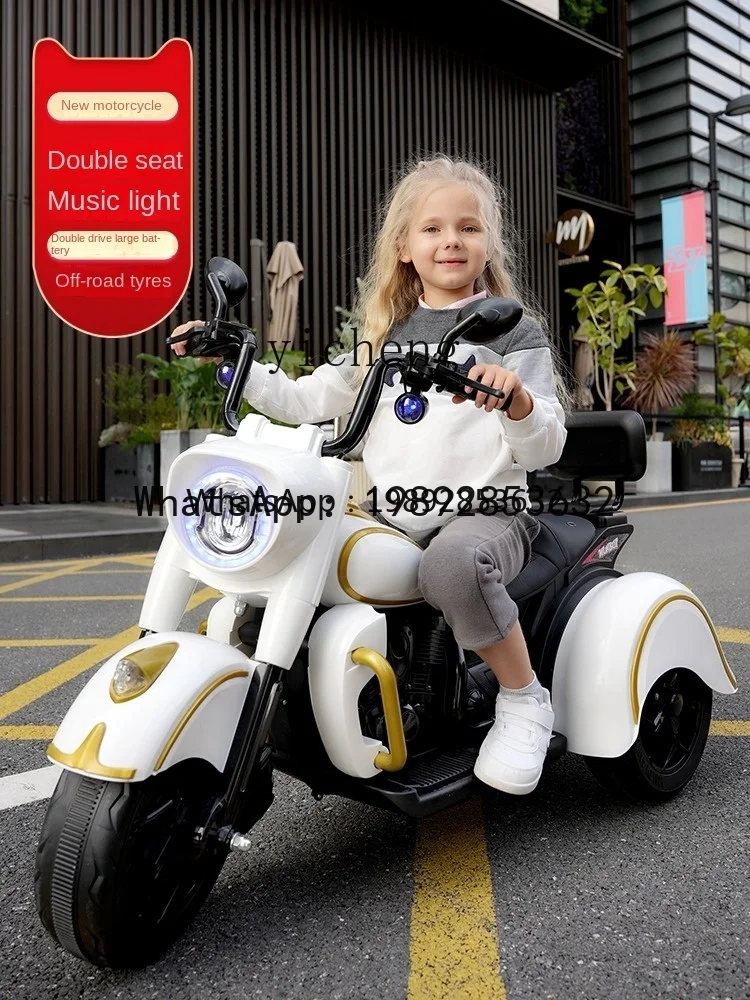 AE  Children's Electric Motor Can Sit  Baby Tricycle Rechargeable Large Stroller
