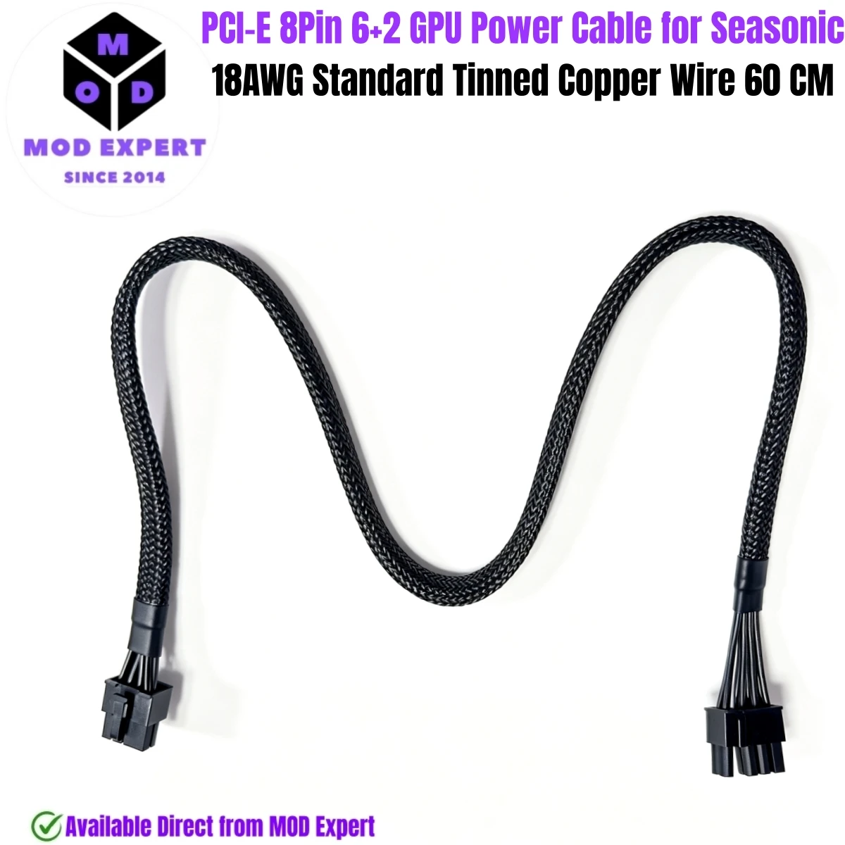 For Seasonic VERTEX PSUs, GPU Power Cable PCIe 8Pin for VERTEX GX-1200/GX1000/GX-850/GX-750, PX-1200/PX-1000/PX-850/PX-750 Power