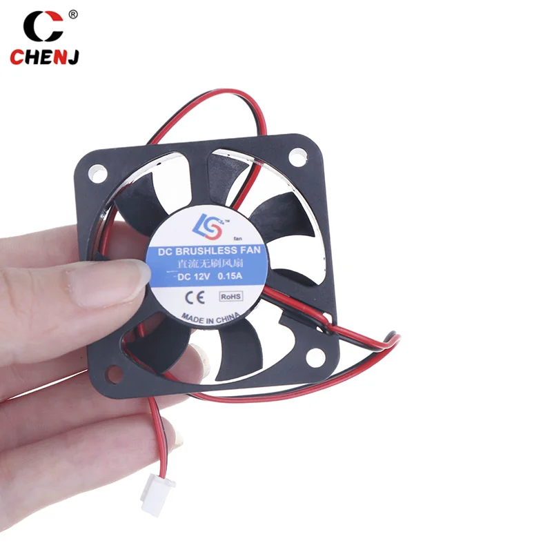 1PC 5V 12V 24V DC Brushless Fan With Two Lines Industrial Cooling Fans Sleeve Bearing 50*50*10mm DIY Accessories