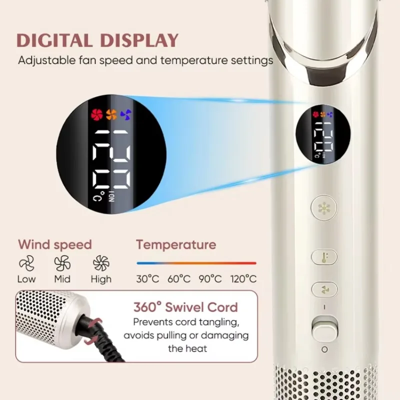 Professional Ionic Hair Dryer Secador De Pelo 5 En 1 Hot air Comb Styler Electric Hair Dryer Brush Styling Set Multi Styler