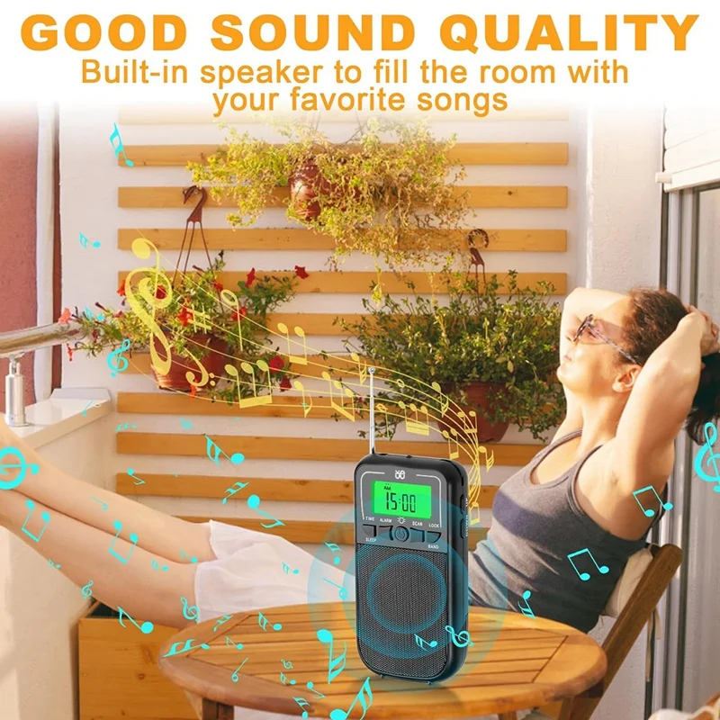 Portable AM FM SW Radio,Transistor Radio with LED Flashlight, Emergency Pocket Radio for Outdoor Camping-A10G