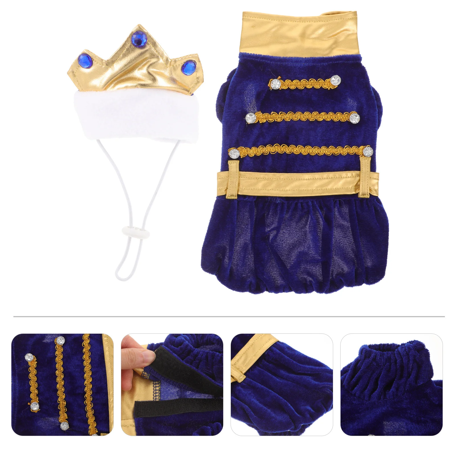 

1Set Festival Pet Costume Stylish Dog Cosplay Clothing Reusable Washable Animal Outfit for Halloween Birthday Party Use