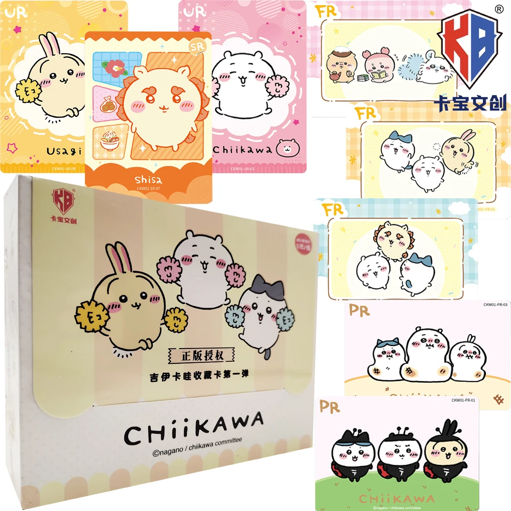 

Genuine KABAO Chiikawa Collection Cards Hachiware Usagi Anime Vitality Happy Daily Cartoon Healing Character Cards Festival Gift