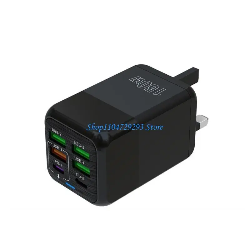 

Y2GD 150W USB Fast Charging with 2PD 4 USB C 6 Port Adapter for Home or Travel