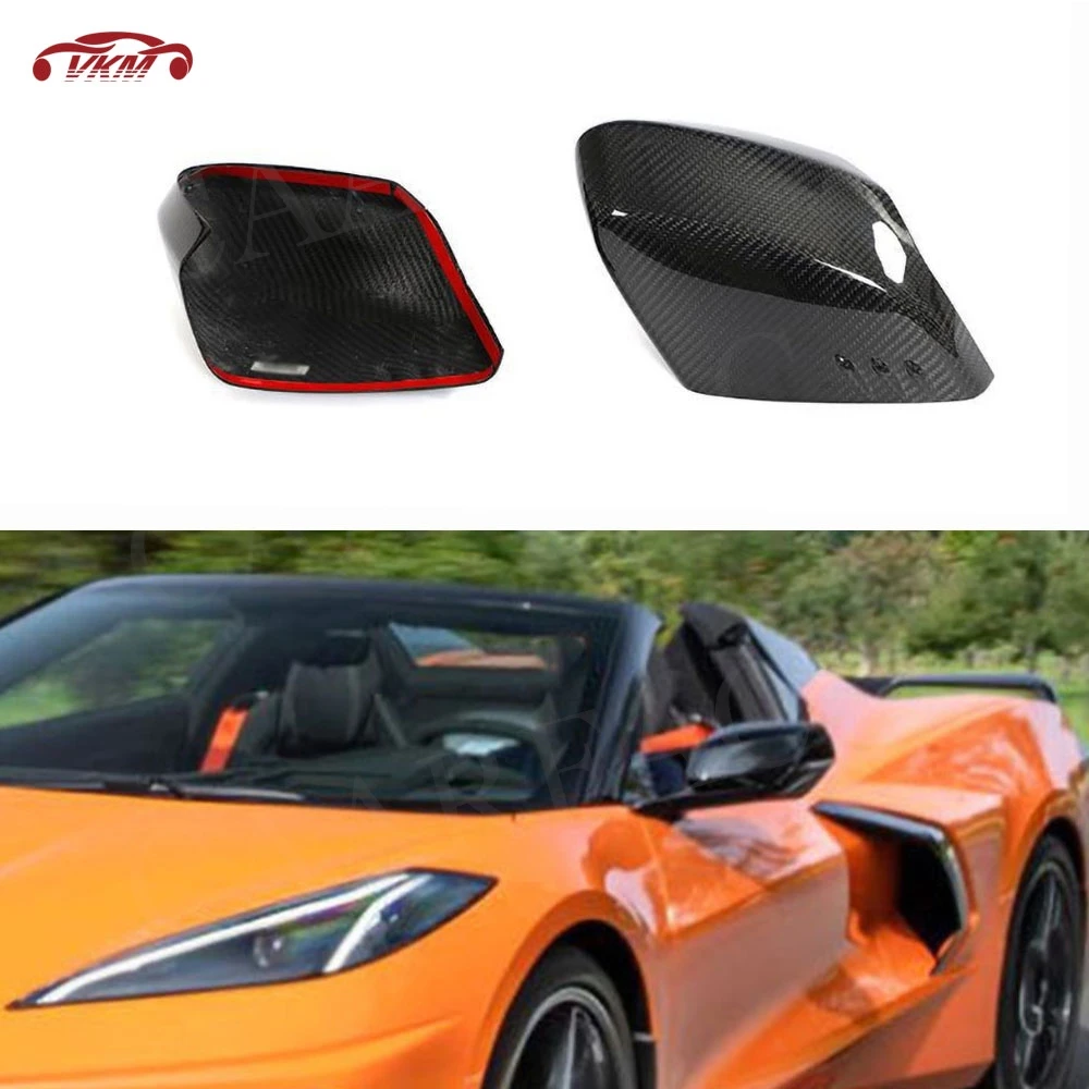 

Dry Carbon Fiber for Chevrolet Corvette C8 2020-2021 Mirror Cover Caps J Style Side Mirror Shell Car Kits Rearview Caps Trim