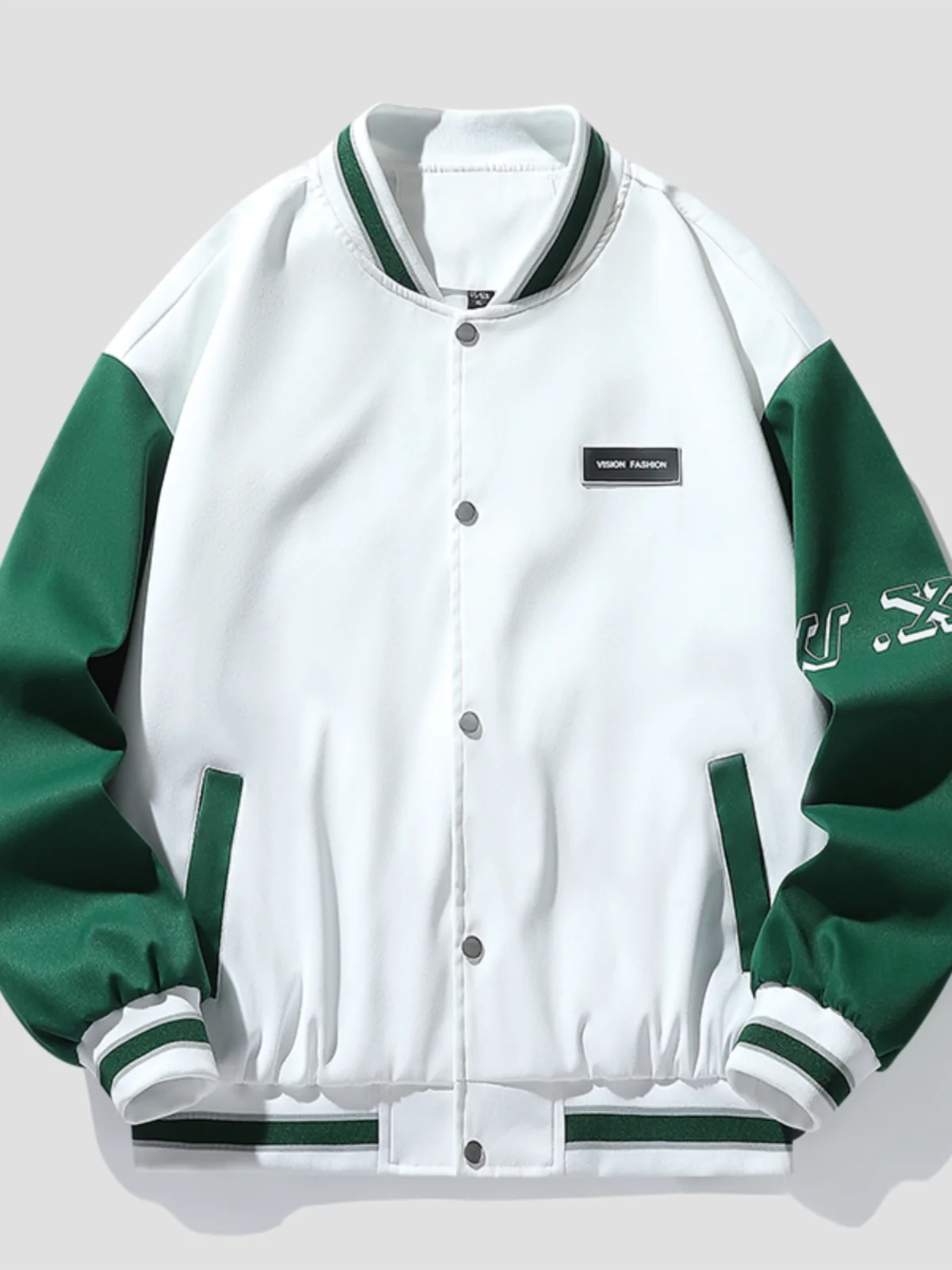 

Loose Fit American Sle Baseball Jaet for Men Spring Autumn Casual Outerwear Versatile Youthful Polyester Nylon Cosite ...