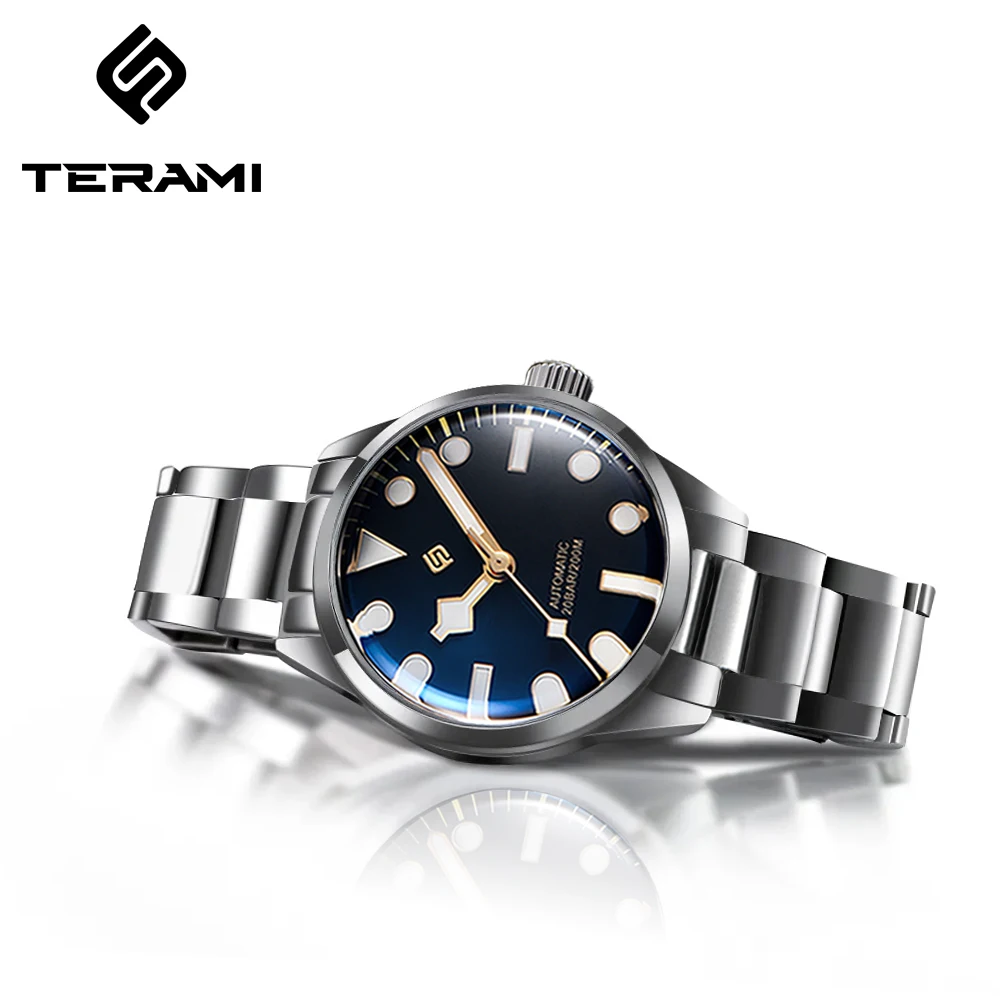 TERAMI Automatic Mechanical LIGE Watch Men European American Business Leisure Wristwatch Luxury Silver Luminous Waterproof Watch