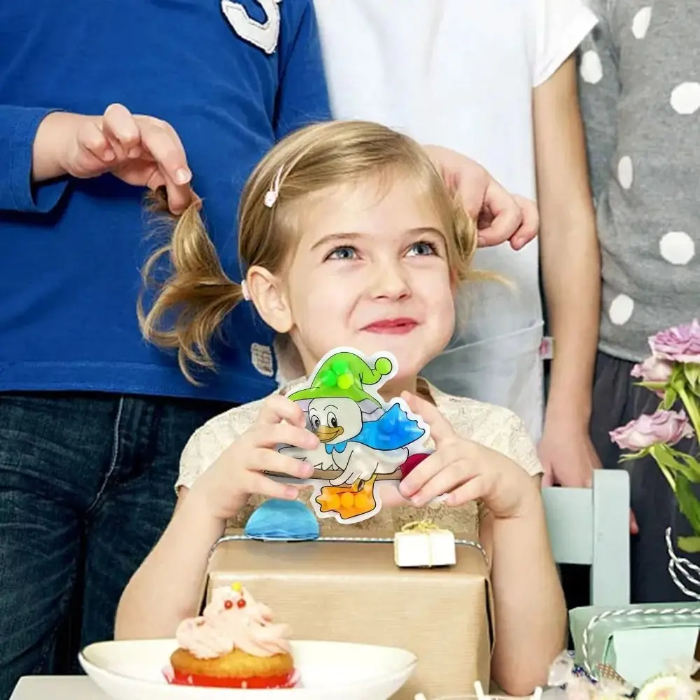 Novedad alfombra plegable pato juguete para apretar clasificación de colores pato de dibujos animados pellizco juguetes colorido Animal pato Fidget juguete adultos