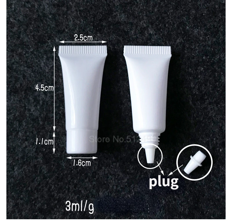 3g/ml Leere Weiche Tube Lotion-Flasche Gesichtsreiniger Creme-Behälter Matt-Gold Quetschtube mit Schraubverschluss Kosmetiktube – Detail 1