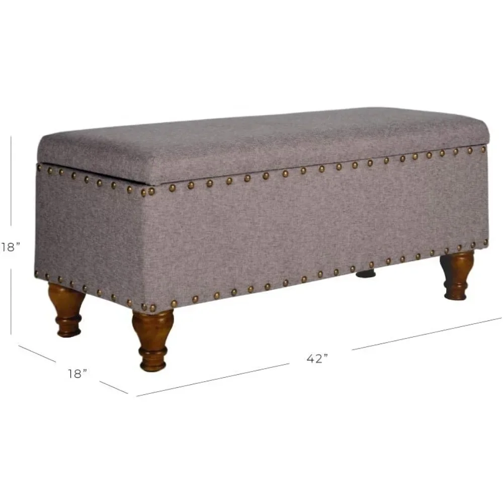 Grey Foot Stool Hallway Ottoman 18