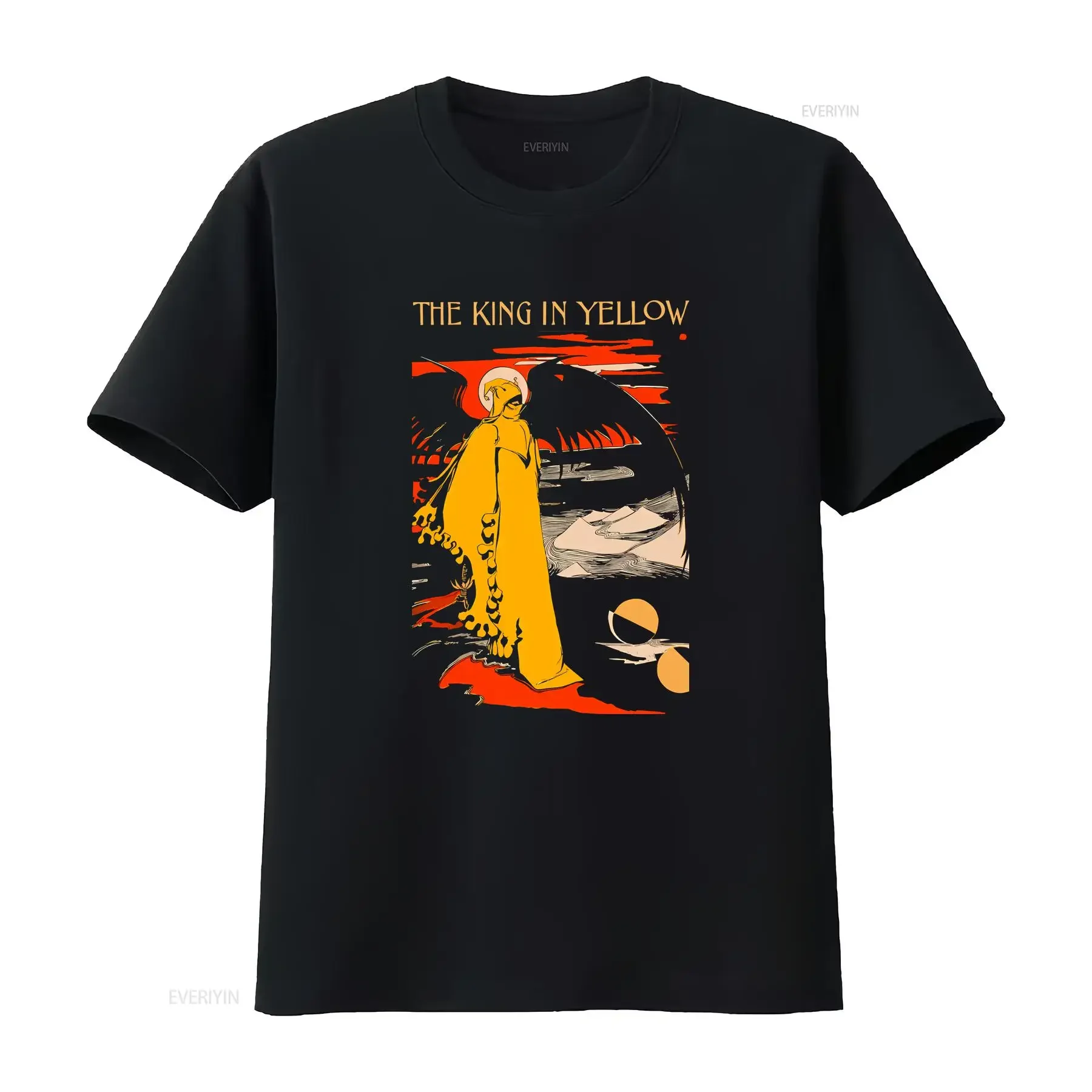 The King In Yellow I Robert W Chambers T Shirt Classic Horror Literature Gothic Novel Lovecraft Jersey  vintage Washed