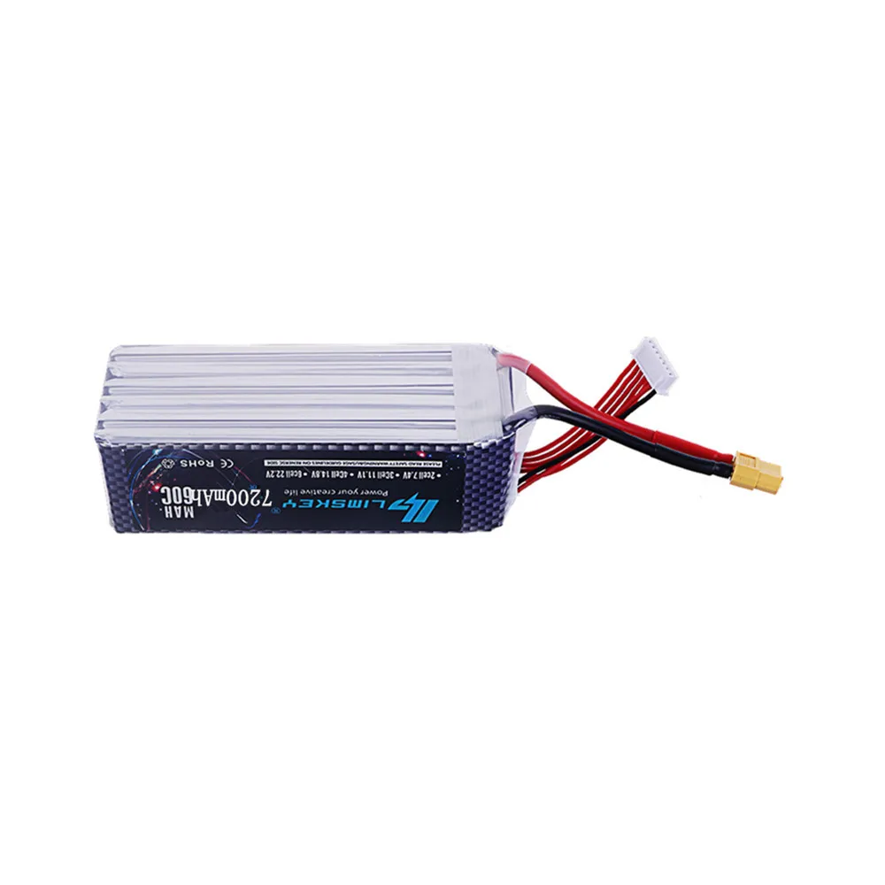 RC LiPo Battery 6S 22.2V 7200mAh 60C RC Aircrft Airplane Helicopter Drone Spare Parts