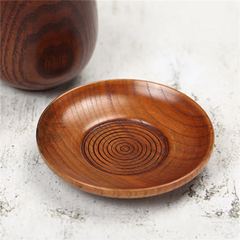 ABXF-2X Japanese Style Log Cup Wooden Big Belly Cup Sake Solid Wood Retro Insulated Teacup Set Drinking Cup 150ML