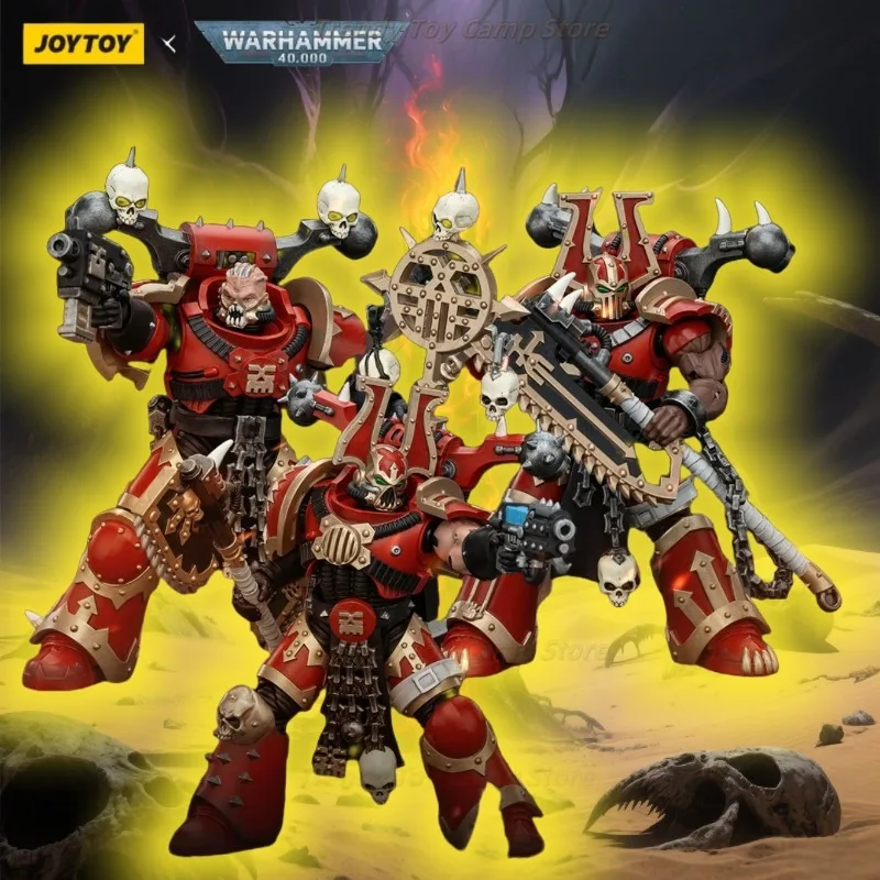

【In Stock】JOYTOY Warhammer 40K 1/18 Action Figure World Eaters Khorne Berzerker 3PCS Anime Figure Toys Model