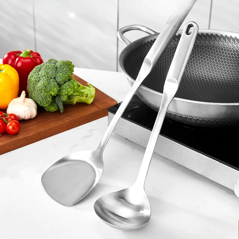 Stainless Steel Pot Spatula Kitchenware Set Full Set of Household Cooking Spoon Spatula Kitchen Tools
