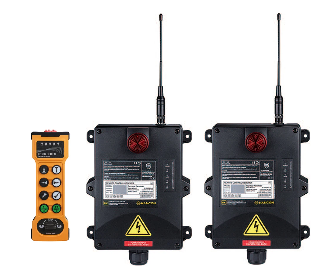 Multiple control Tandem operation industrial Radio remote Control HT-CU-8D 1TX+2RX  PRO with A+B selector