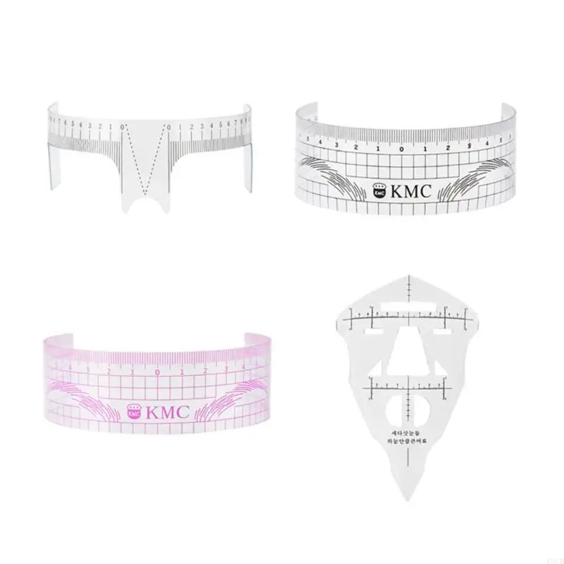 

P9FB Eyebrow Stamp and Shaping Kits Eyebrow Ruler Reusable Eyebrow Stencil for Women
