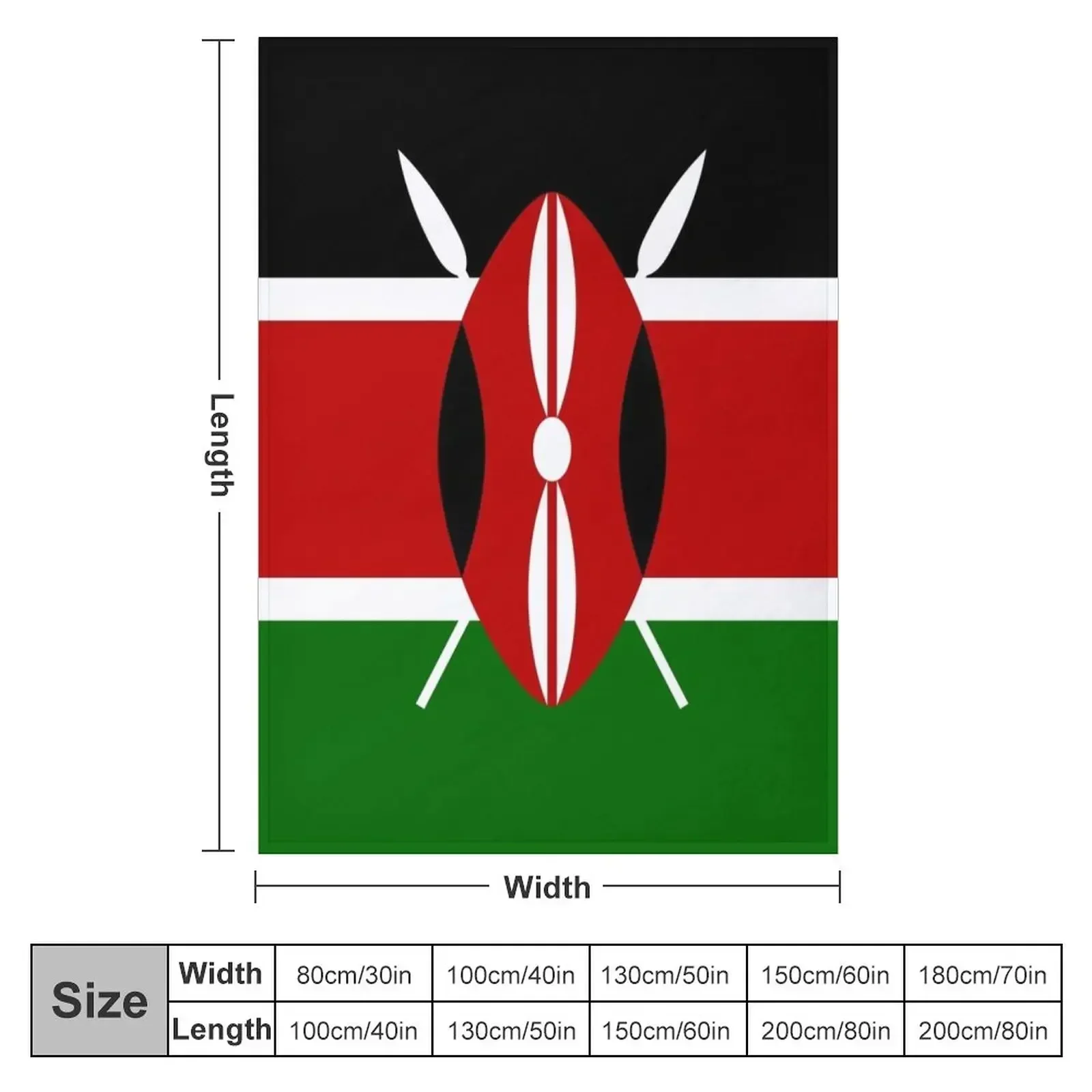 Kenya Flag Throw Blanket Sleeping Bag Sofa Blankets For Baby Blankets