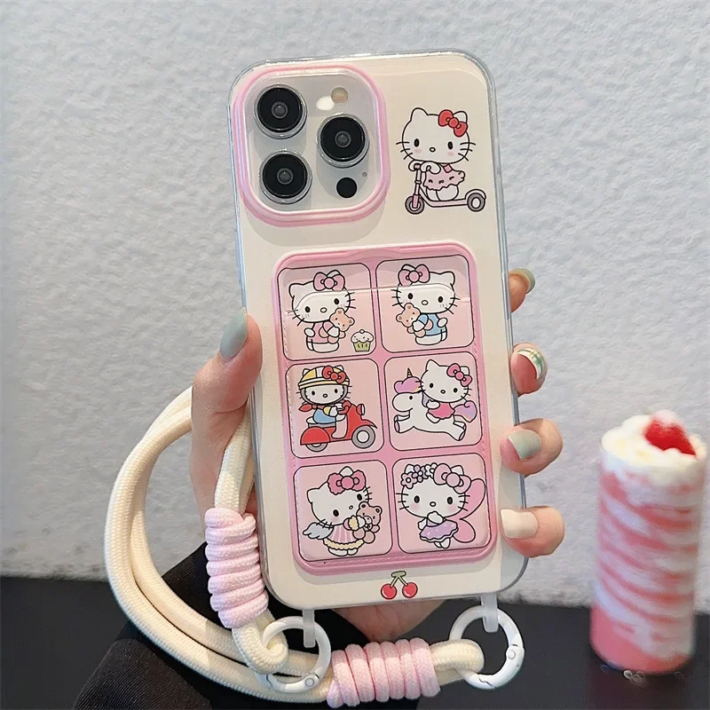 Чехол для iPhone 15 14 13 12 11 Pro Max, с рисунком «Hello Kitty»