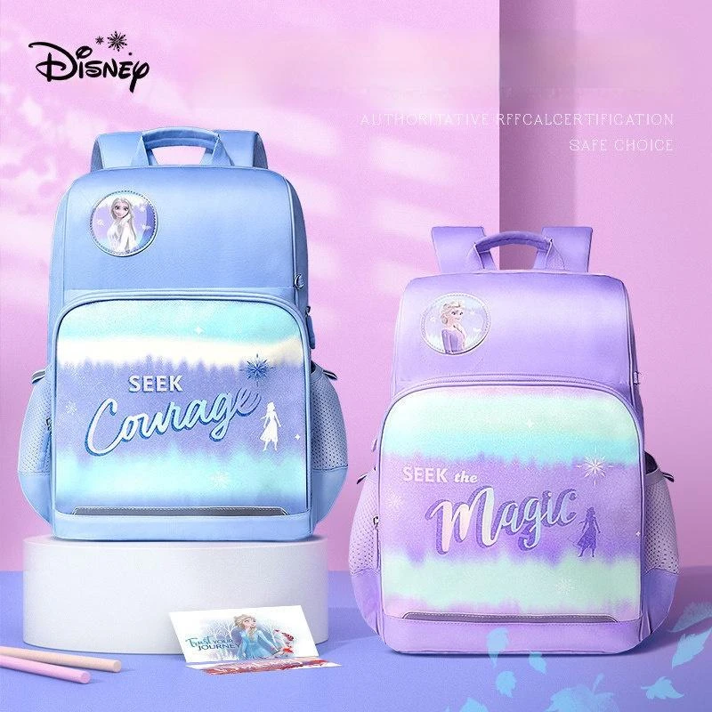 

Детский школьный портфель Disney с мультяшным принтом, декомпрессионный рюкзак с несколькими карманами, водонепроницаемая дорожная сумка, школьные принадлежности