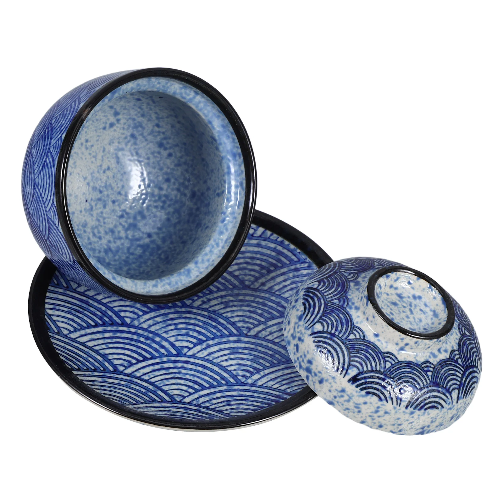 

Ceramic Bowl with Lid Japanese Noodle Noodles Ramen Small Rice Soup Cover Restaurant Bowls