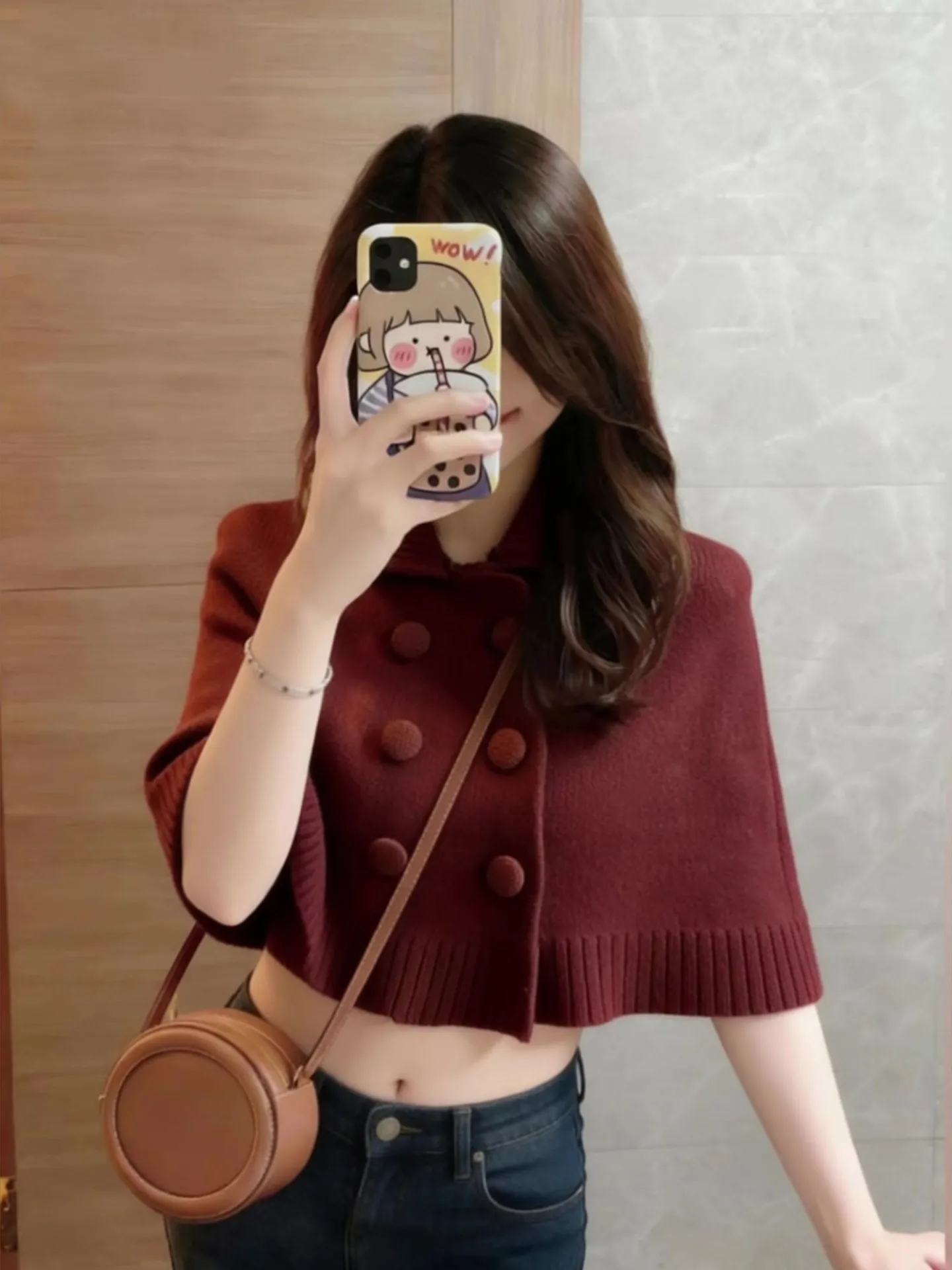 

Sli Red awl Top Women's Faionable Beautiful Unique Winter New Cisas Versatile Camere Sweater Luxury Loose Fit