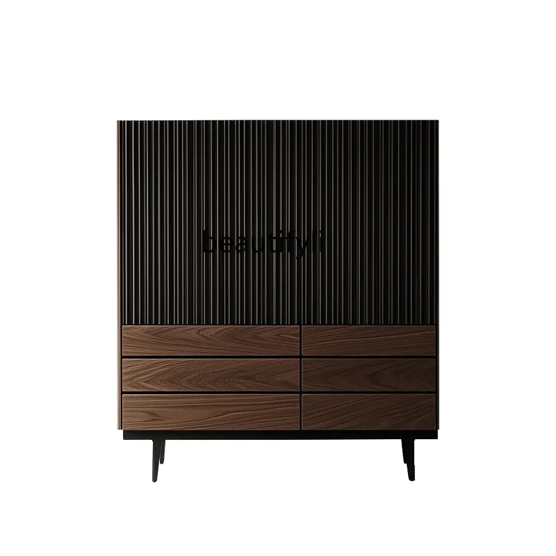

A57 Medieval solid wood porch cabinet design sense household living room decorative cabinet bedroom storage solid wood edge cabi