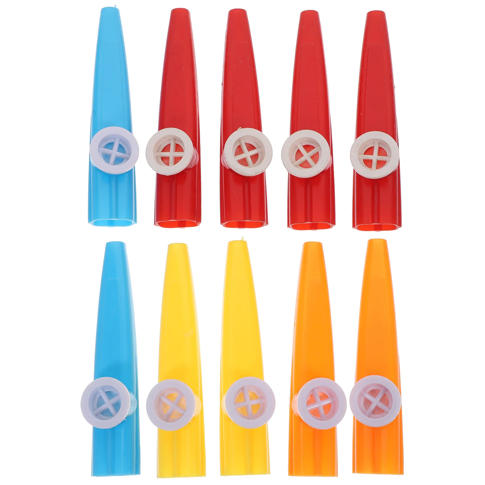 10pcs Plastic Kazoo Classic Musical Instrument Colorful Kazoo Flute For Chirlden Adults Music Lover Party Favors Random Color