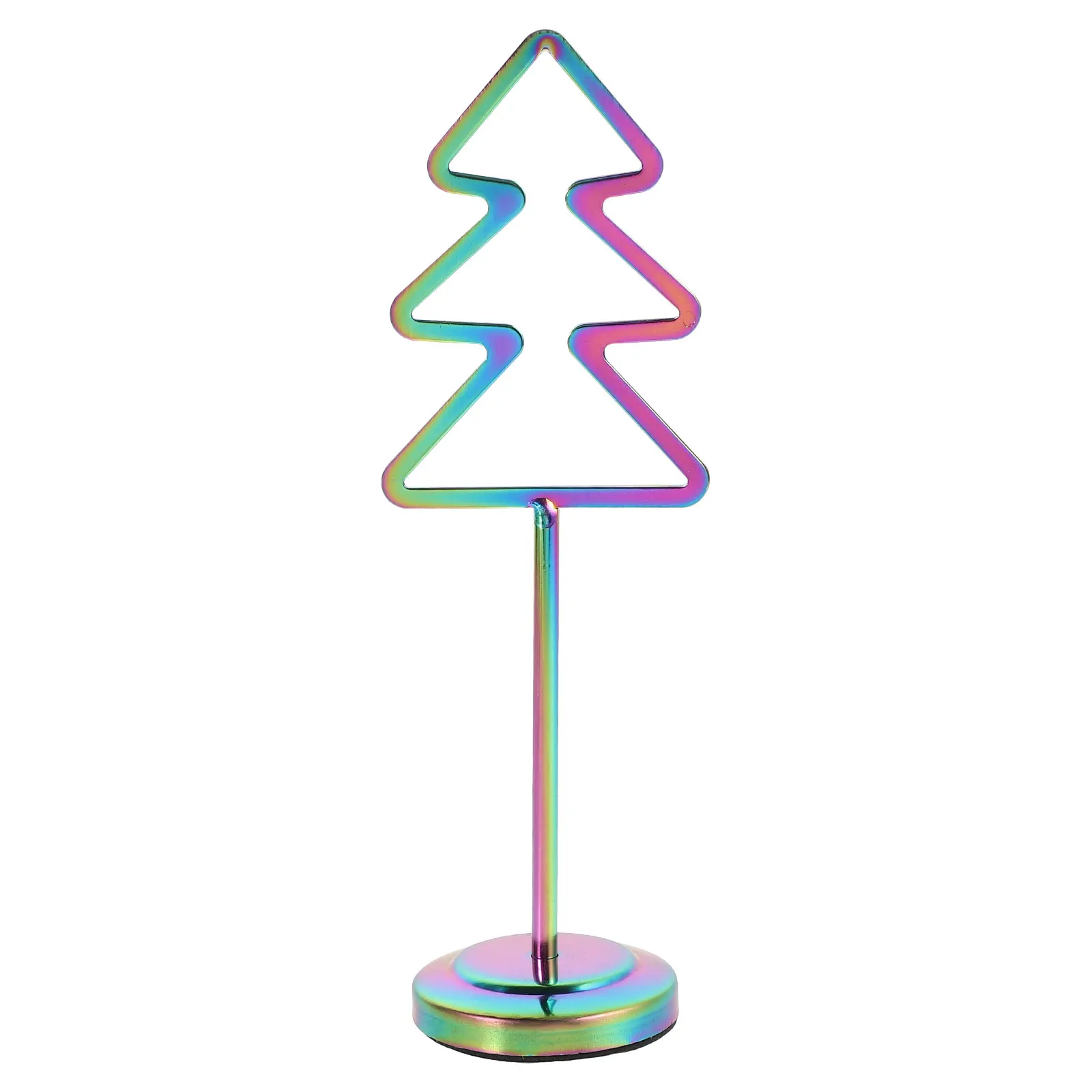 

Christmas Tree Card Holder Stand Display Picture Wreath Stainless Steel Memo Clip Home Office Greeting Business Photo Holder