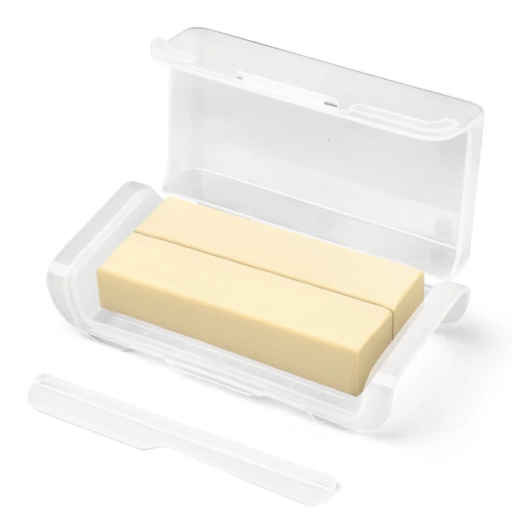 Rectangular Butter Keeper Box Kitchen Food Storage Organizer Transparent Fridge Fresh Keeping Container For Cheese Slice