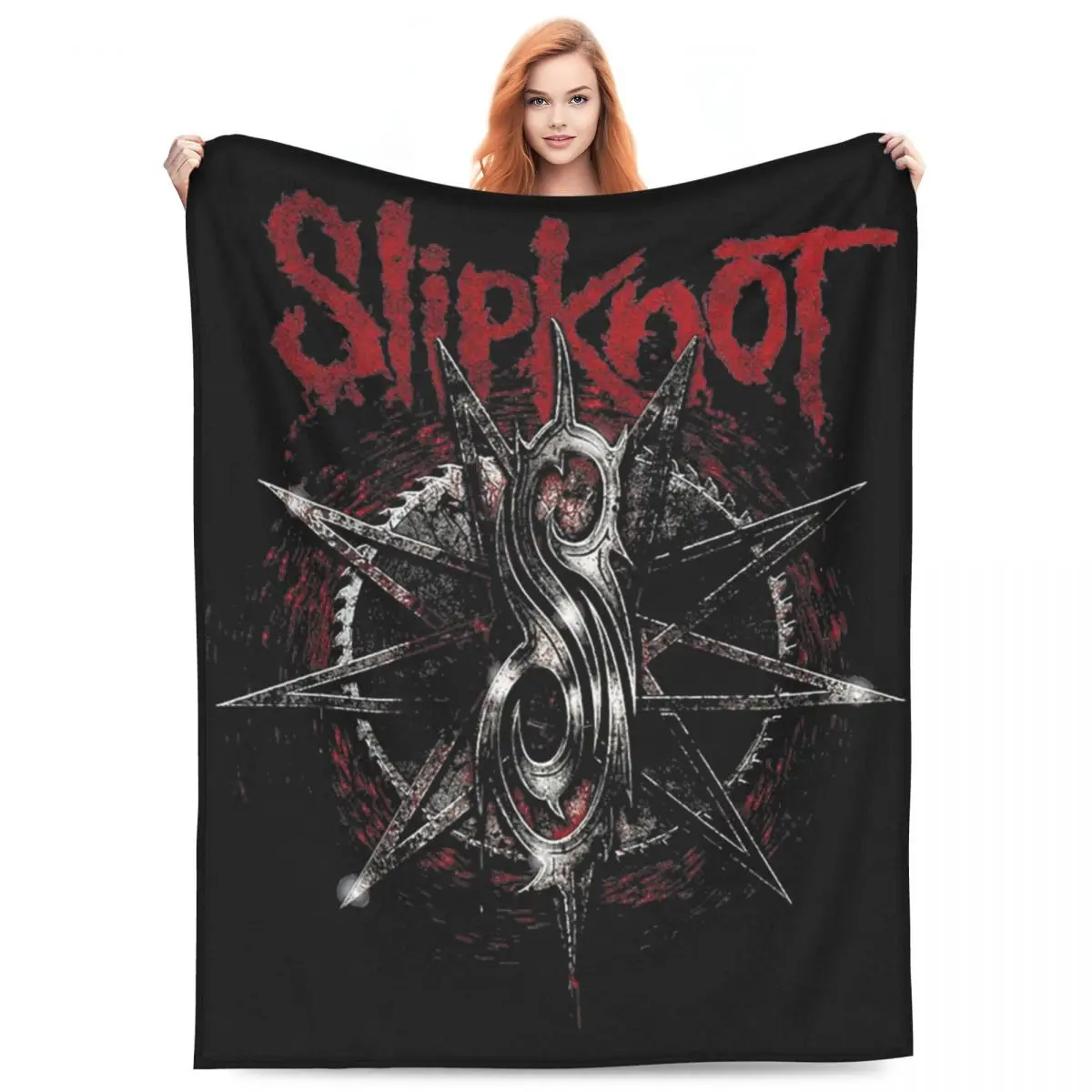 Slipknots Heavy Metal Band Blankets Flannel Print Rock Music Relax Ultra-Soft Throw Blanket for Bed Outdoor Bedspreads