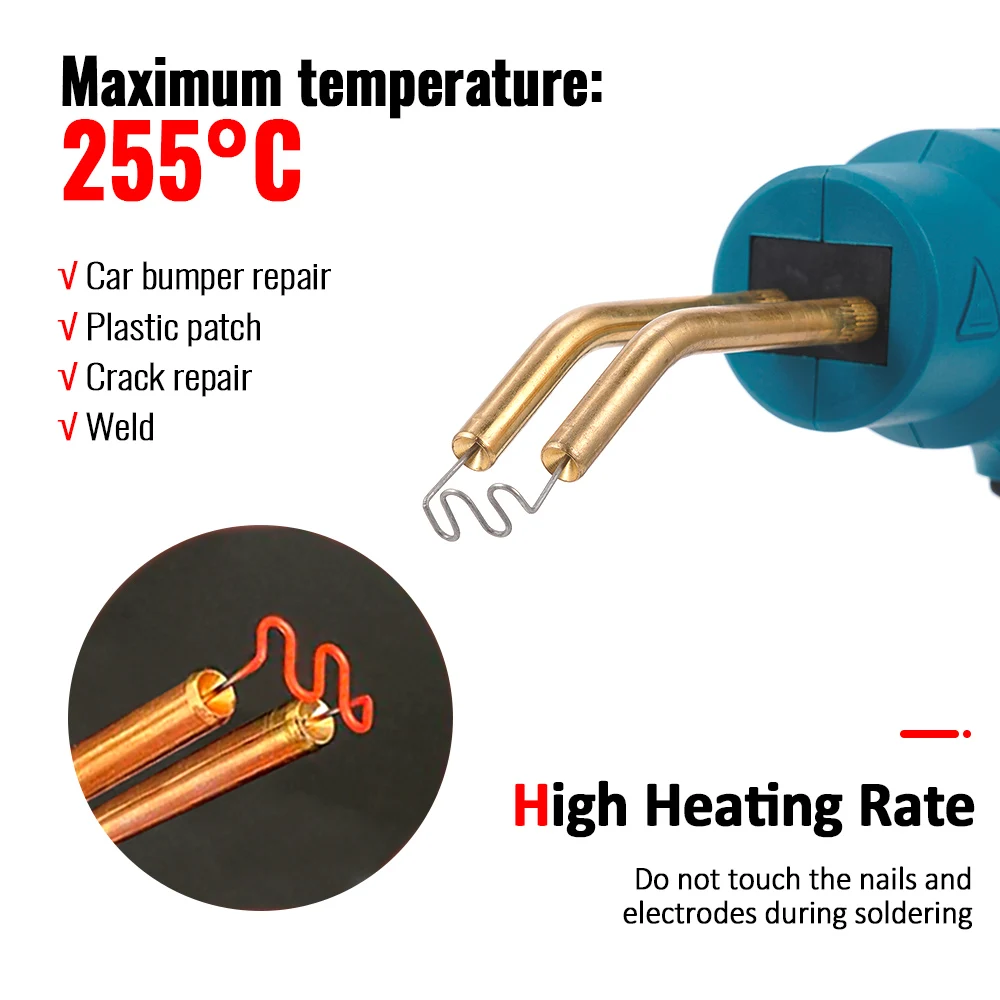 Hormy Electric Welding Gun Hot Stapler Heat Gun Welding Machine With Nails Bumper Soldering Iron Staples Repair Car Tools Kit