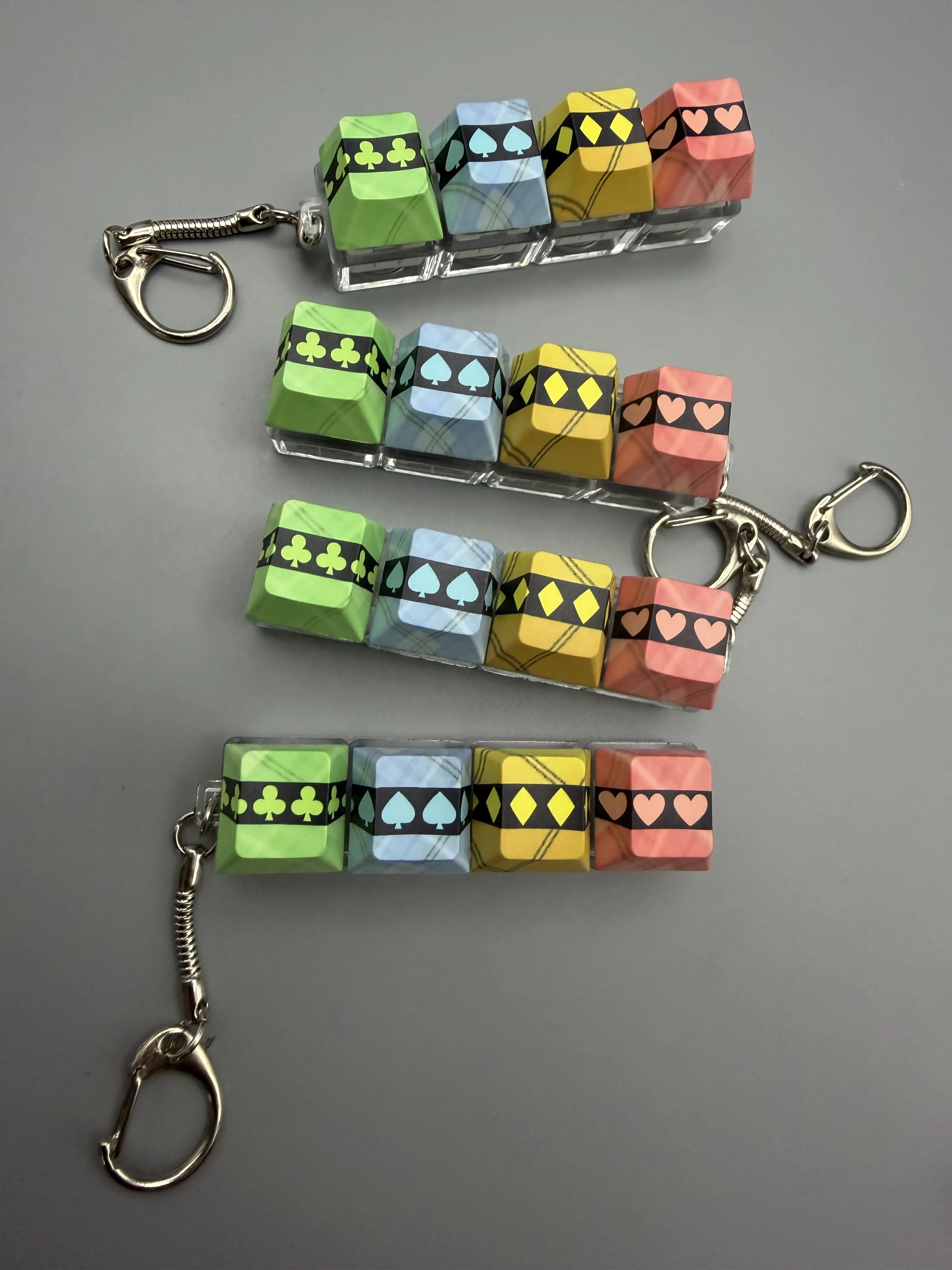 4 Keys Finger Keyboard Keycap Stress Relief Fidget Keychain for Men And Women Anti-Stress Toy Key Button