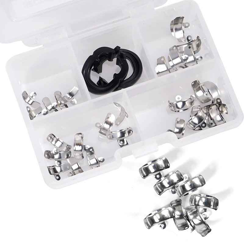 

Dental Matrix Bands NITI Metal Matrices Clamp Ring Sectional Contoured Matrix System Nickel Titanium Clamping Ring