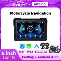 EVKEY MTC13 Navigation Motorcycle Waterproof Carplay Display Screen Portable Motorcycle Wireless Android Auto Monitor