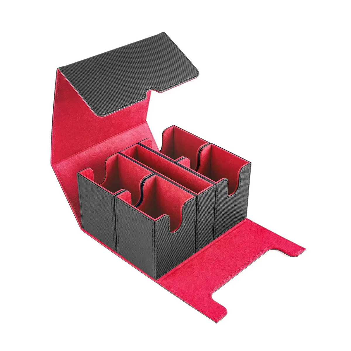 5-in-1 two row detachable dice box can hold over 480 cards per set, suitable for TCG cards, sports cards, magic game cards