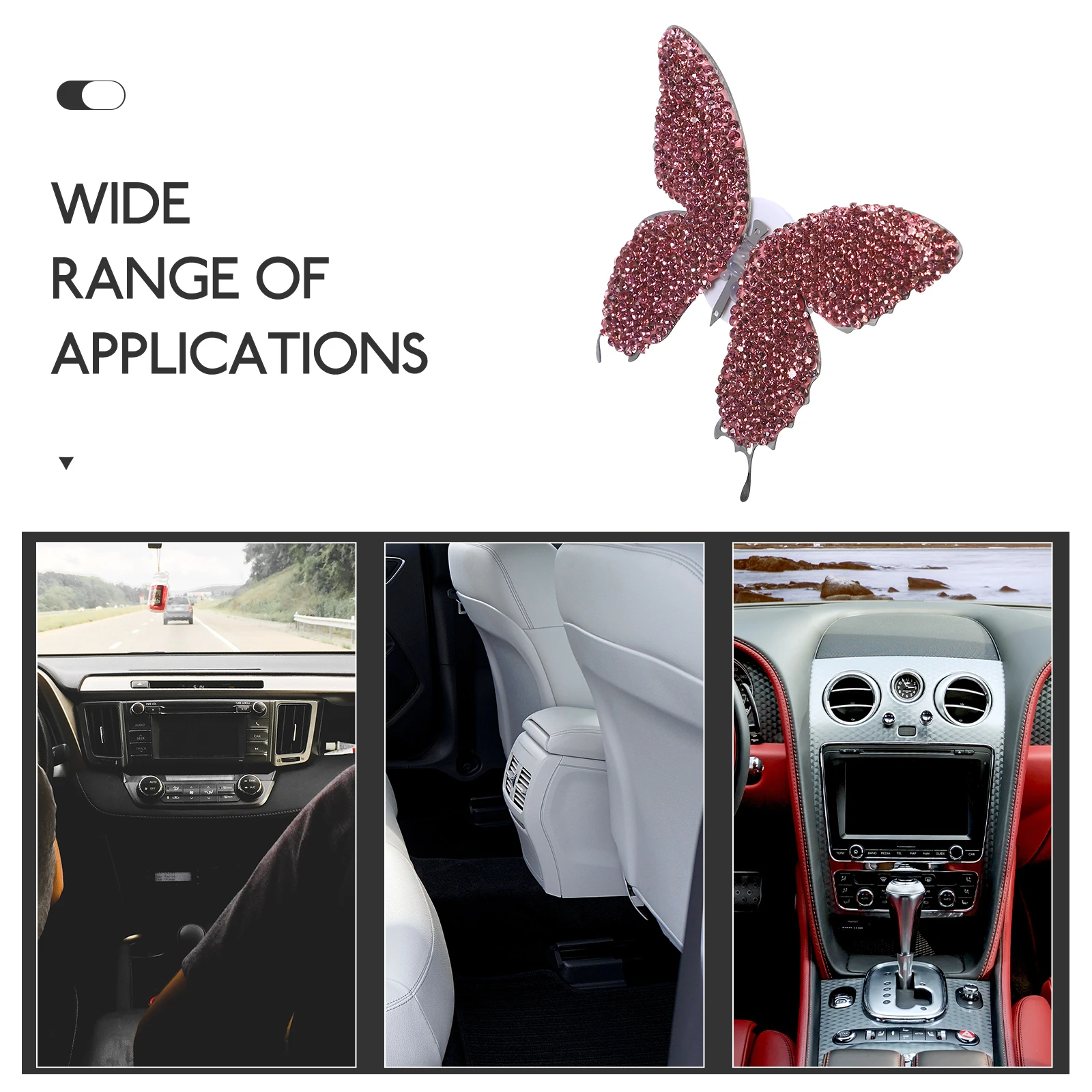 

Butterfly Air Freshener Vent Clip Rhinestone Aroma Ornament Cute Air Freshener For Interior Vent Clips Car Outlet