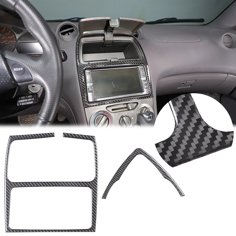 

For Toyota Celica 1999-2005 soft carbon fiber car center control navigation screen frame decorative sticker Car accessories