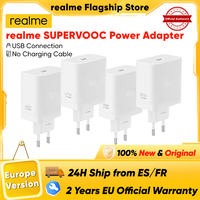 Original Realme Supervooc Charger Fast Charging USB Eu Charger for Realme 14 Pro+ Realme Gt7 Pro Realme Buds Air 7 45W 67W 120W