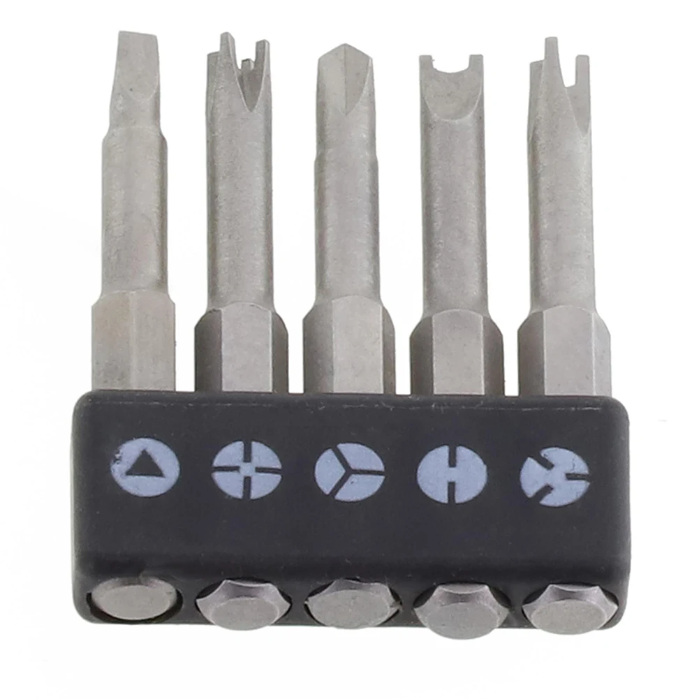 Multifunctional 5PCS Set of Special Shaped Screwdriver Bits with Magnetic Tips Triangle Y U 3 Point and 4 Point