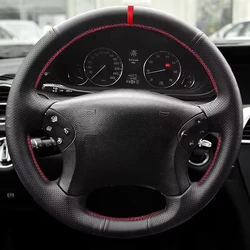 Microfiber Leather Car Steering Wheel Cover For Mercedes Benz C Class W203 2001 2002 2003 2004 2005 2006 2007 Steering Wheel Cas