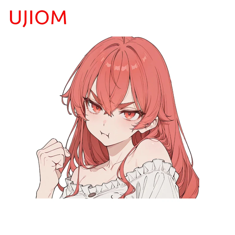 UJIOM Eris Boreas Greyrat Angry Girl Wall Sticker Premium Amusing Design Occlusion Scratch Vinly Decal Wardrobe Vestibulec Decor