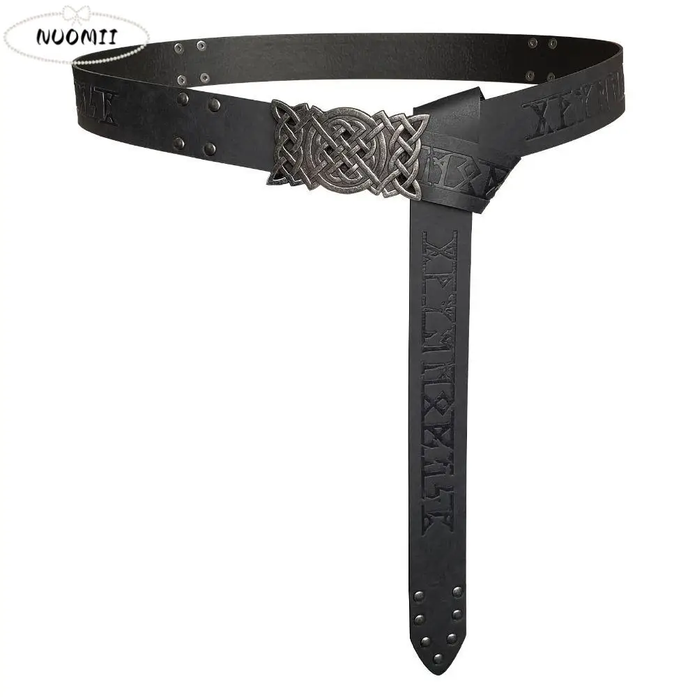 

Ретро тисненый ремень викингов в стиле Ренессанс с пряжкой и принтом рыцарский кельтский пояс из искусственной кожи средневековый пояс для вечеринки