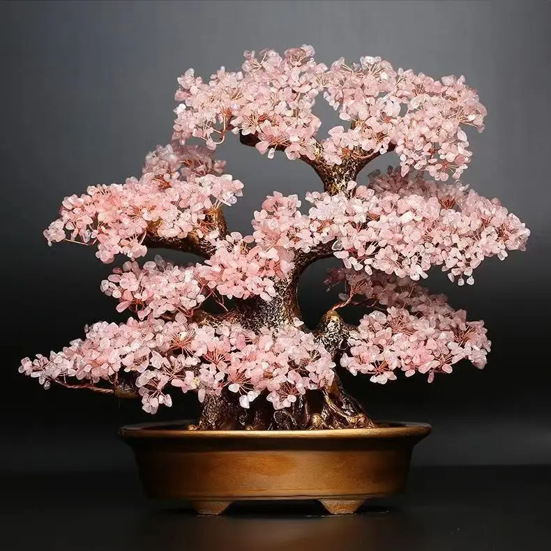 Natural Gemstone Crystal  Crystal Ornaments  Crystal Handicrafts  Bonsai Healing Stone Money Tree Life Tree